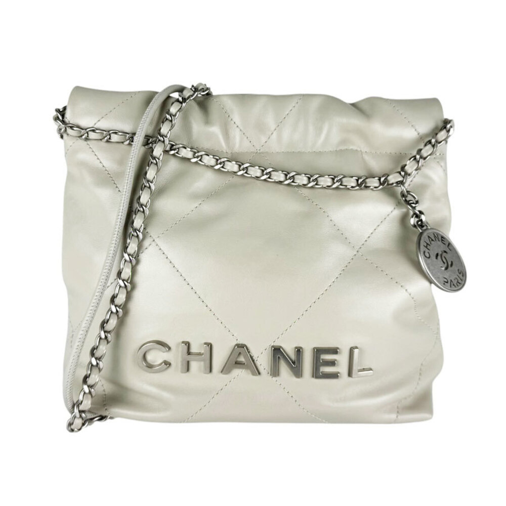 Chanel CHANEL Shoulder Bag CHANEL22 Mini Leather Ivory Women's z11079